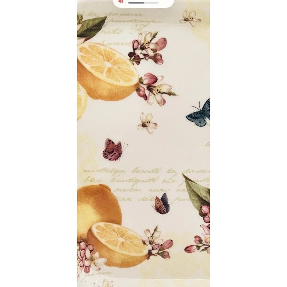 French Country Lemons Melamine Serving Tray 11x12” Home Essentials and Beyond